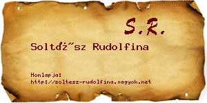 Soltész Rudolfina névjegykártya